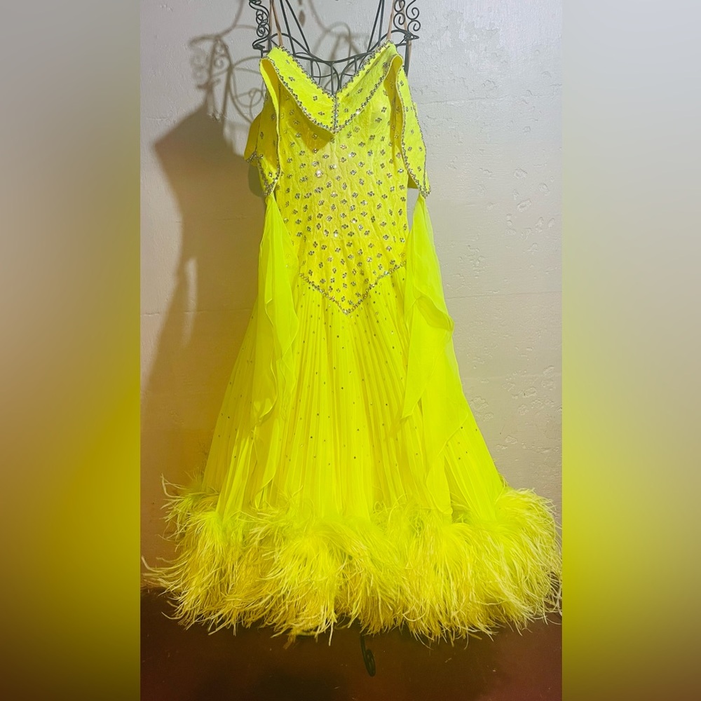 Handmade Ballroom gown set, no slips. With hand/arm coverings and shoes.